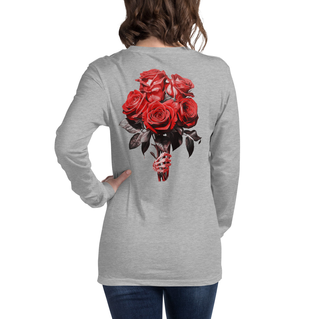 Concrete Red Roses Sweater