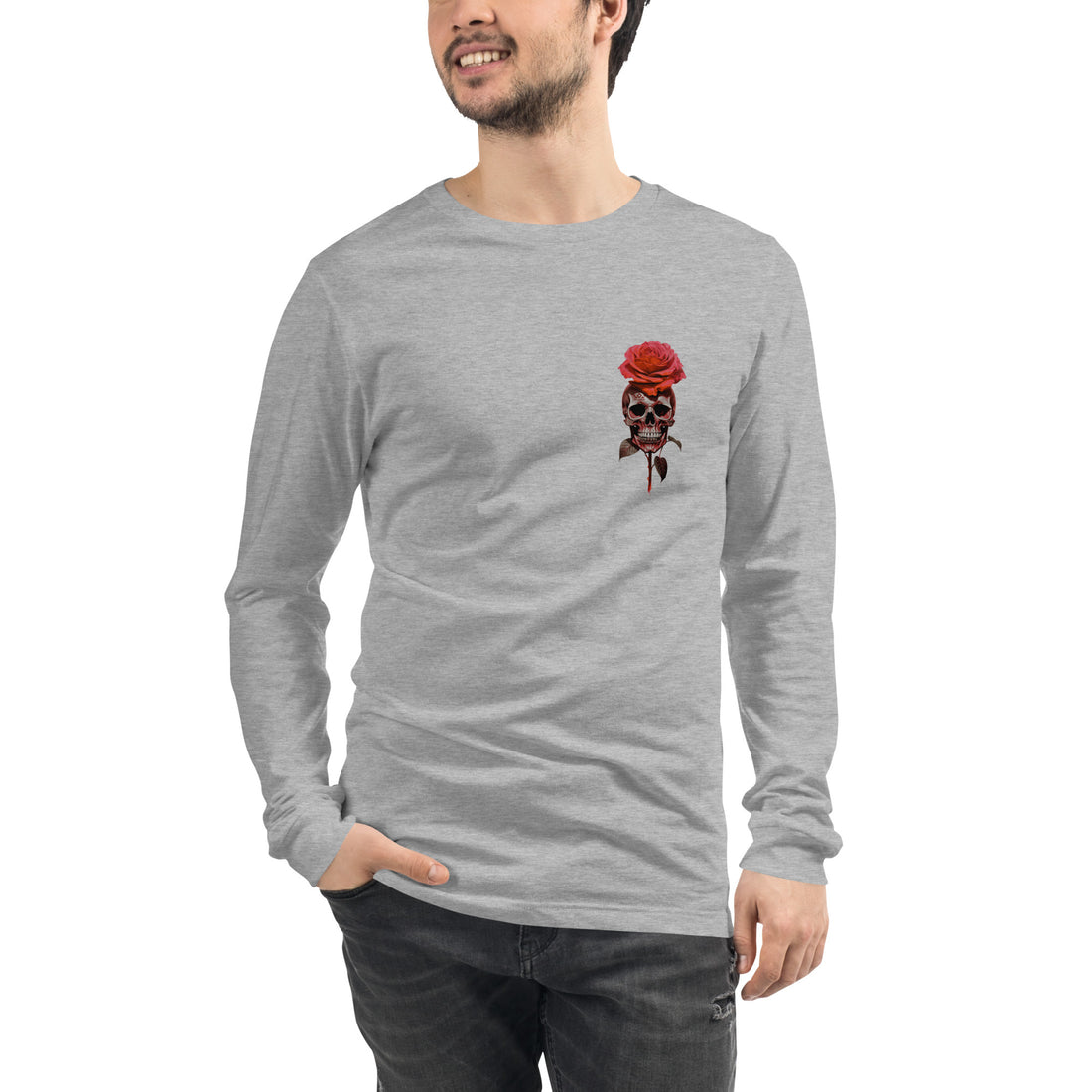 Concrete Red Roses Sweater