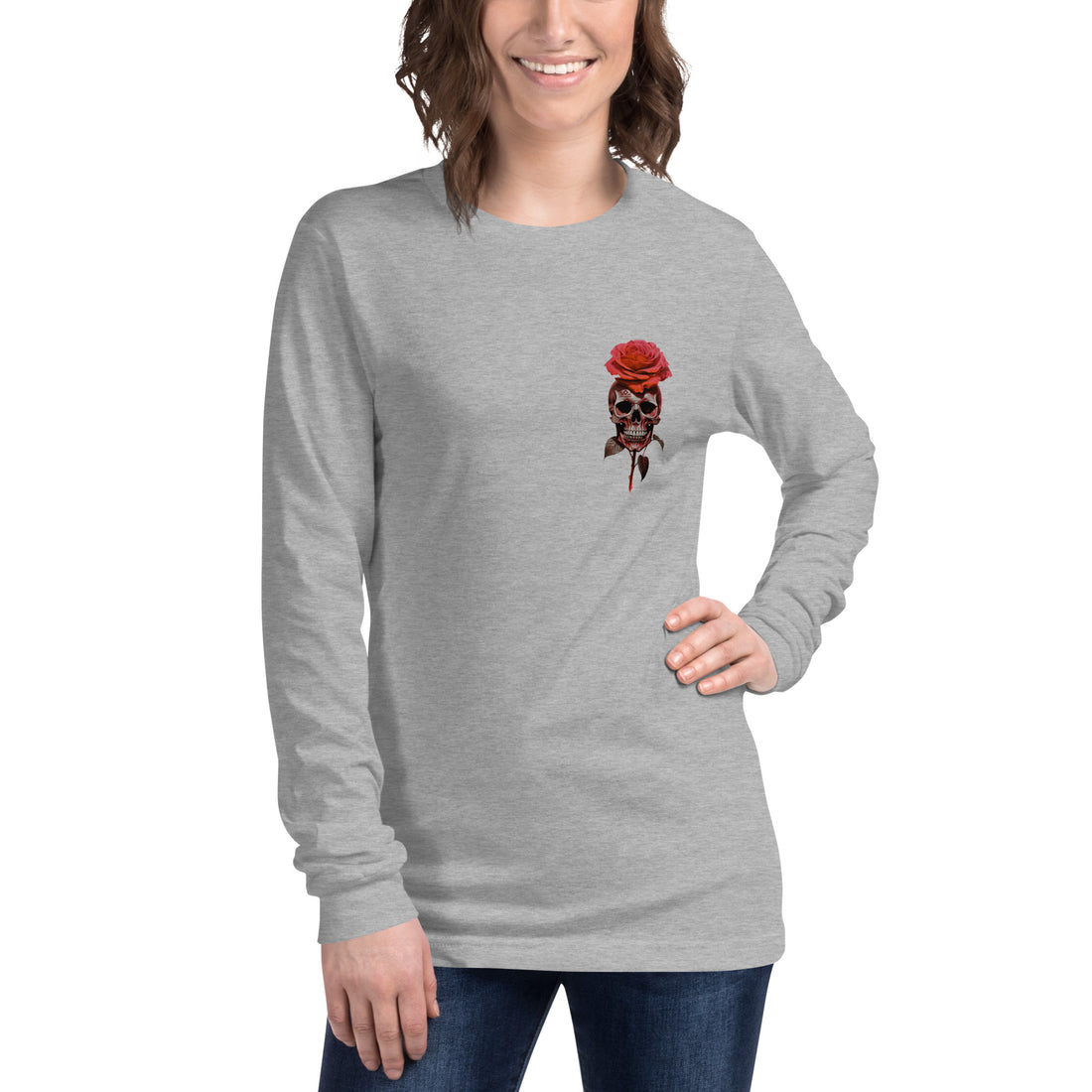 Concrete Red Roses Sweater